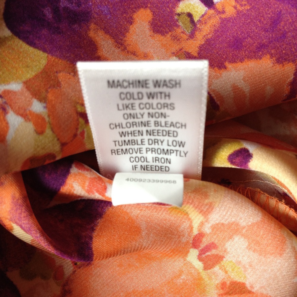 Apt. 9 Wine & Coral Abstract Print Blouse - Picture 5 of 8